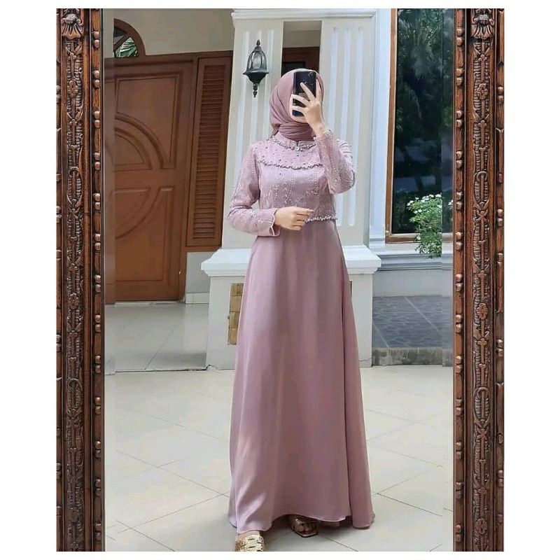 Produk original gamis tiara payet//gamis pesta//gamis kondangan//gamis mewah