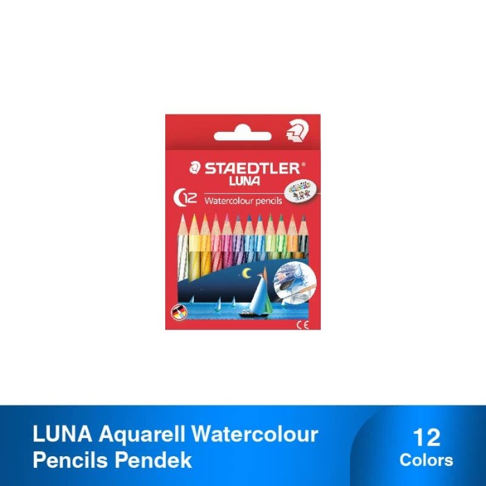 

WARNAPENSIL- STAEDTLER LUNA AQUARELL WATERCOLOUR PENCILS 137 1001 C12 PENDEK -PENSIL WARNA