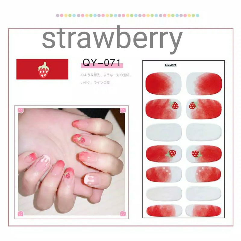 mrcaisen Stiker kuku isi 14 nail sticker dewasa tahan air menicure