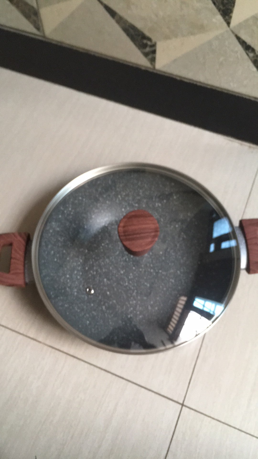 Kh Cypruz Kuali Wajan Induksi Marble With Lid 26cm Kuali Induksi 26 Cm Premium Cookware