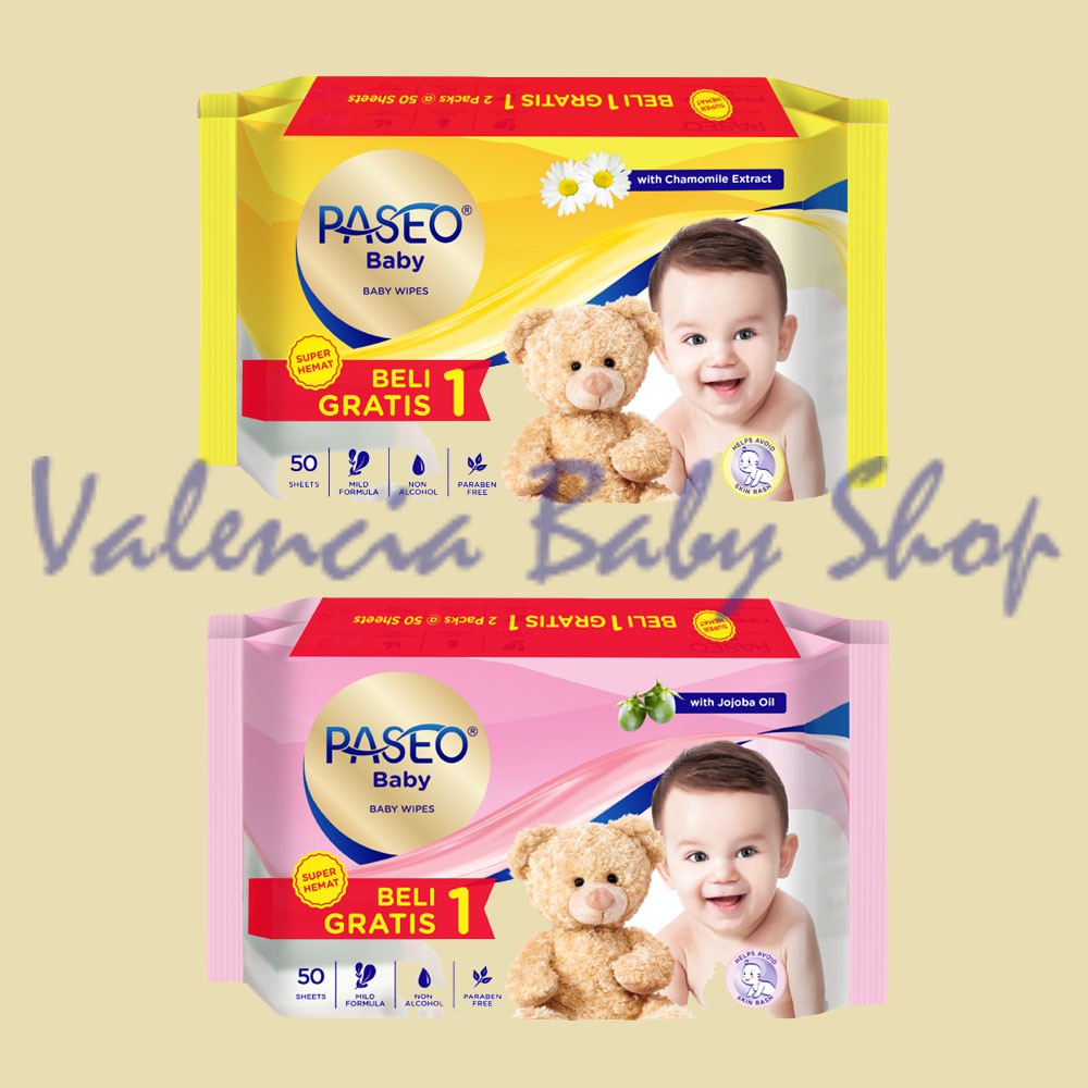 Paseo Baby Tissue 50 Sheets (Buy 1 Get 1 FREE)