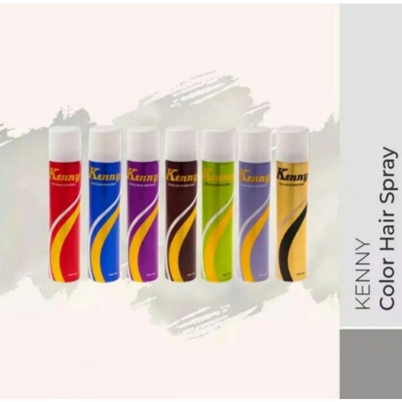 Hairspray Kenny / Semprot Rambut Warna Sementara ( tersedia warna Komplit )