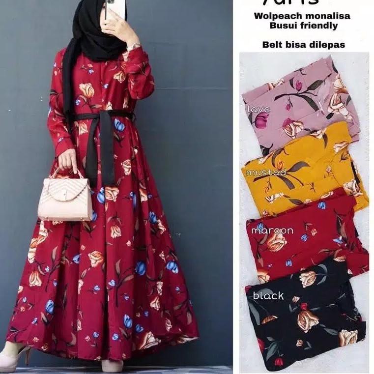 REALPICT S M L XL XXL XXXL 5L | YURIS MAXI | DRESS MONALISA TULIP UKURAN JUMBO | KATUN MONALISA