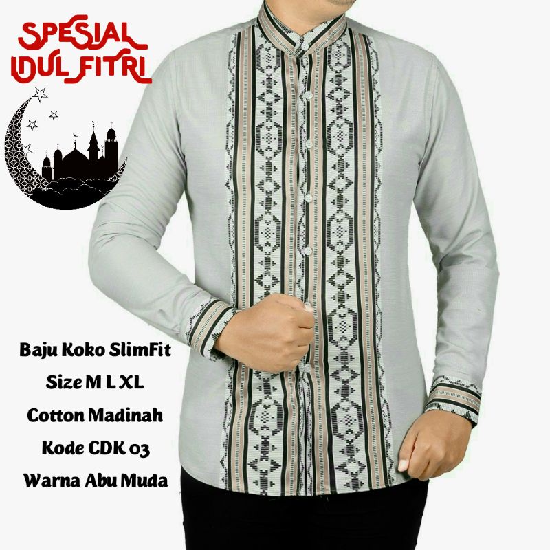 BAJU KEMEJA KOKO PRIA SLIM FIT MEWAH MODERN KOKO SLIMFIT COLIN DION CD 11