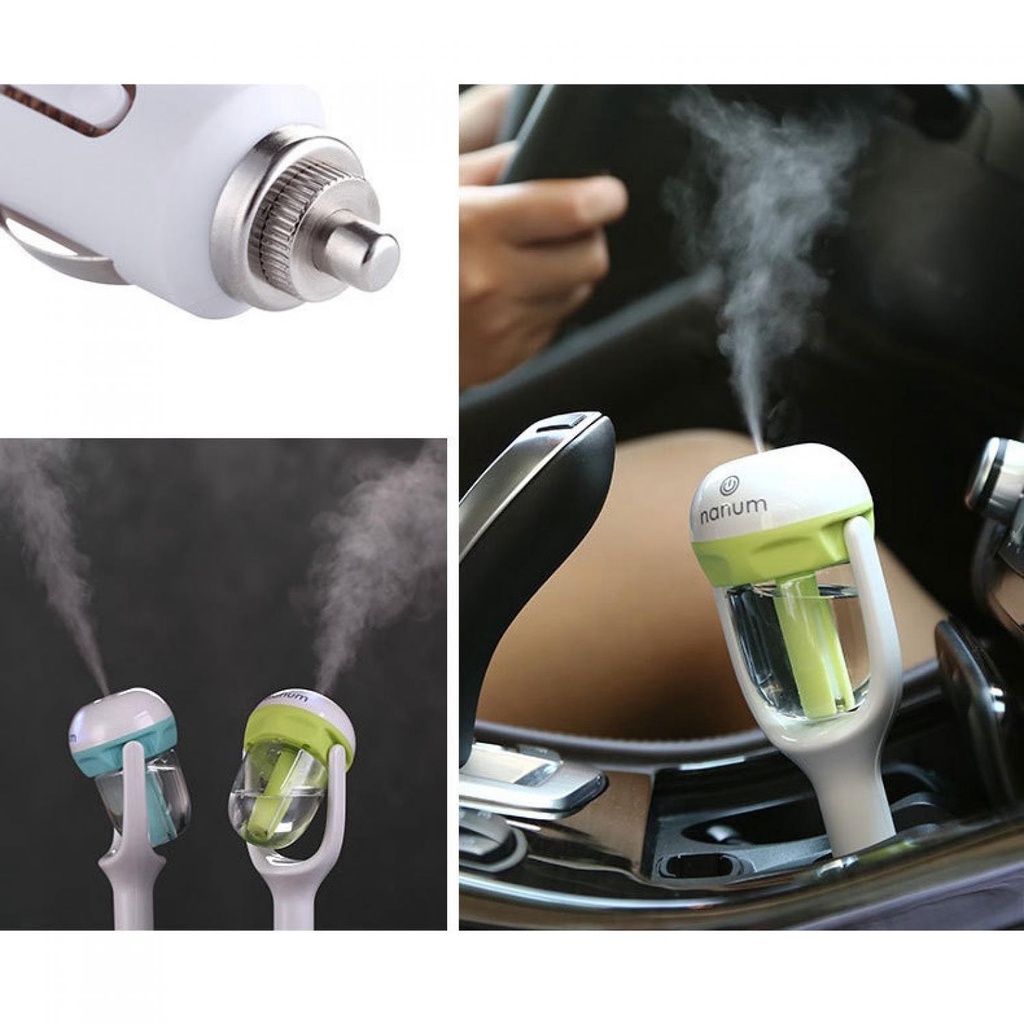 NANUM Air Humidifier Mobil Lighter Port Diffuser Aromaterapi Essential Oil Aromatherapy Aroma Terapi Disfuser Ultrasonic Pelembab Udara HUMI H57