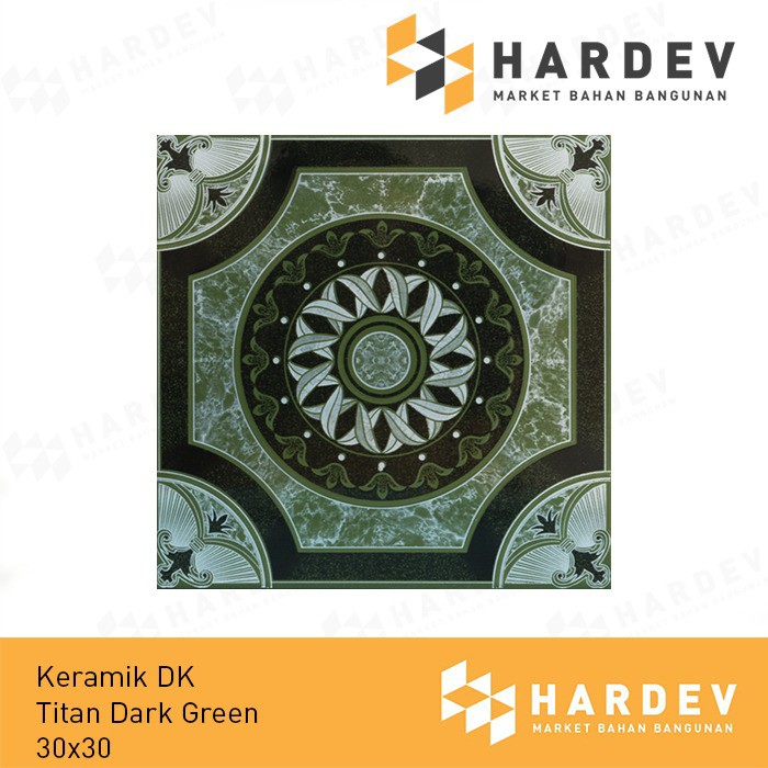 DK Ceramica Titan Dark Green 30x30 KW B - Keramik Lantai