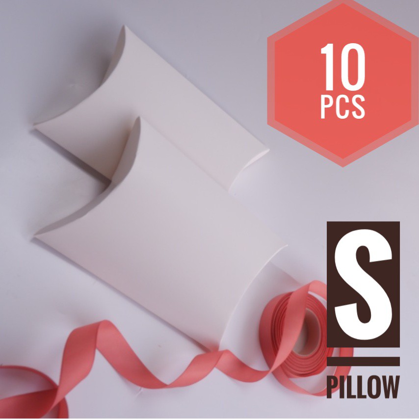 

[HARGA 10 PCS] PILLOW BOX IVORY SMALL / Packaging / Paperbag (Ivory 270gr, 13.5 x 18.5 x 4 cm)