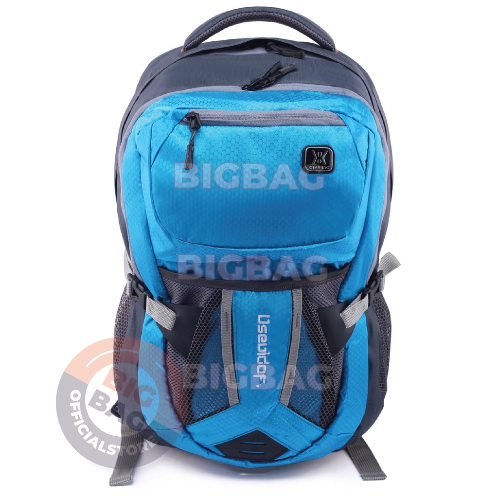 RTM - Tas Ransel Outdoor Pria Gear Bag 13153 - USEVIDOF Laptop Backpack + FREE Raincover Promo Diskon Murah Tas Laptop Kerja Kantor Kuliah Anti Air Fashion Pria Outdoor Termurah Terlaris Best Seller