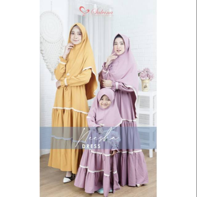 BAJU MUSLIM COUPLE IBU DAN ANAK MUSLIMAH TERBARU NEESHA