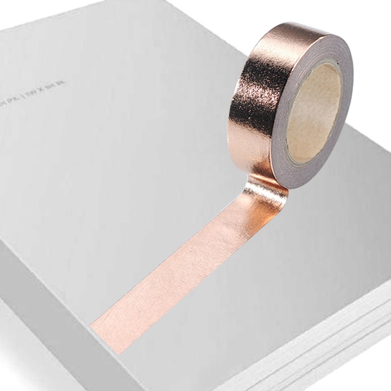 Selotip Washi Warna Gold untuk Scrapbook / Sekolah / Kantor