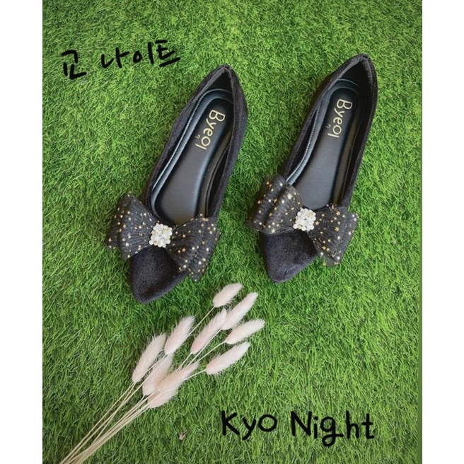 Byeol Shoes KYO NIGHT Hitam its.byeol.official flat shoes size 39 clip sepatu Nyaman seperti Ittaher