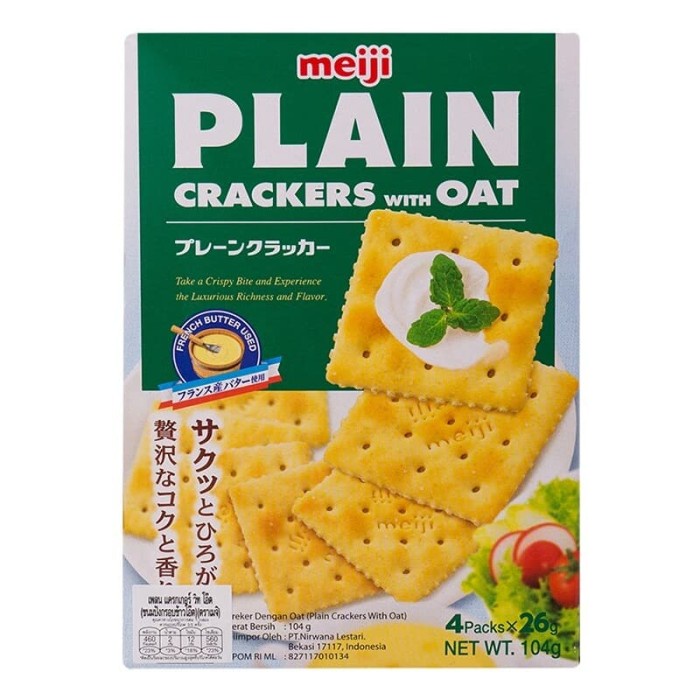 

4eh Meiji Plain Crackers With Oat 104Gr 60Jhh