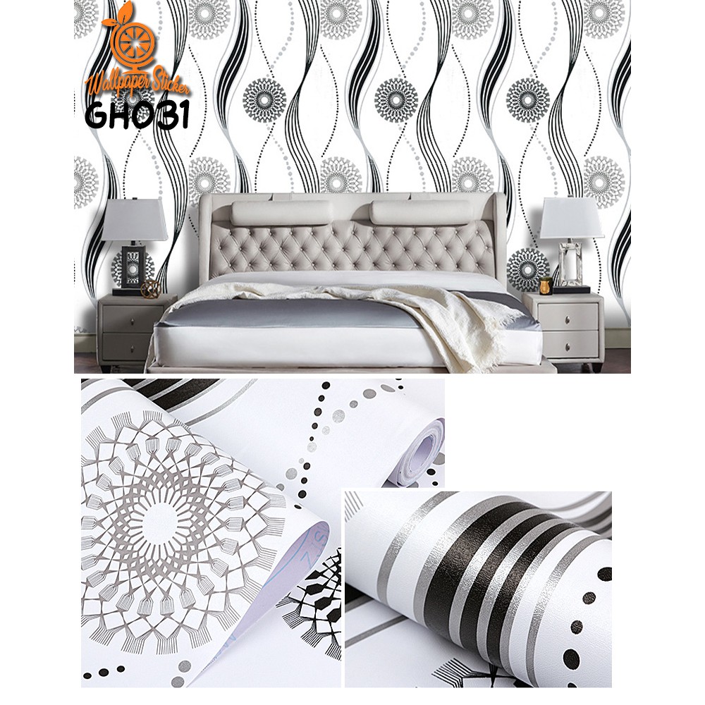 Wallpaper dinding 3d motif elegant / Wallpaper dinding kamar tidur anak wallpaper stiker dinding rumah 45cm x 9m