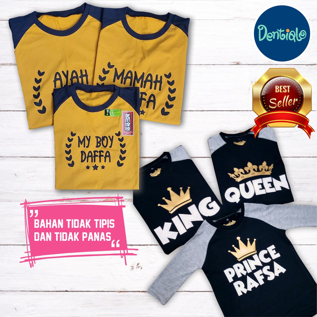 BEST SELLER BAJU SABLON NAMA  KAOS CUSTOM COUPLE 