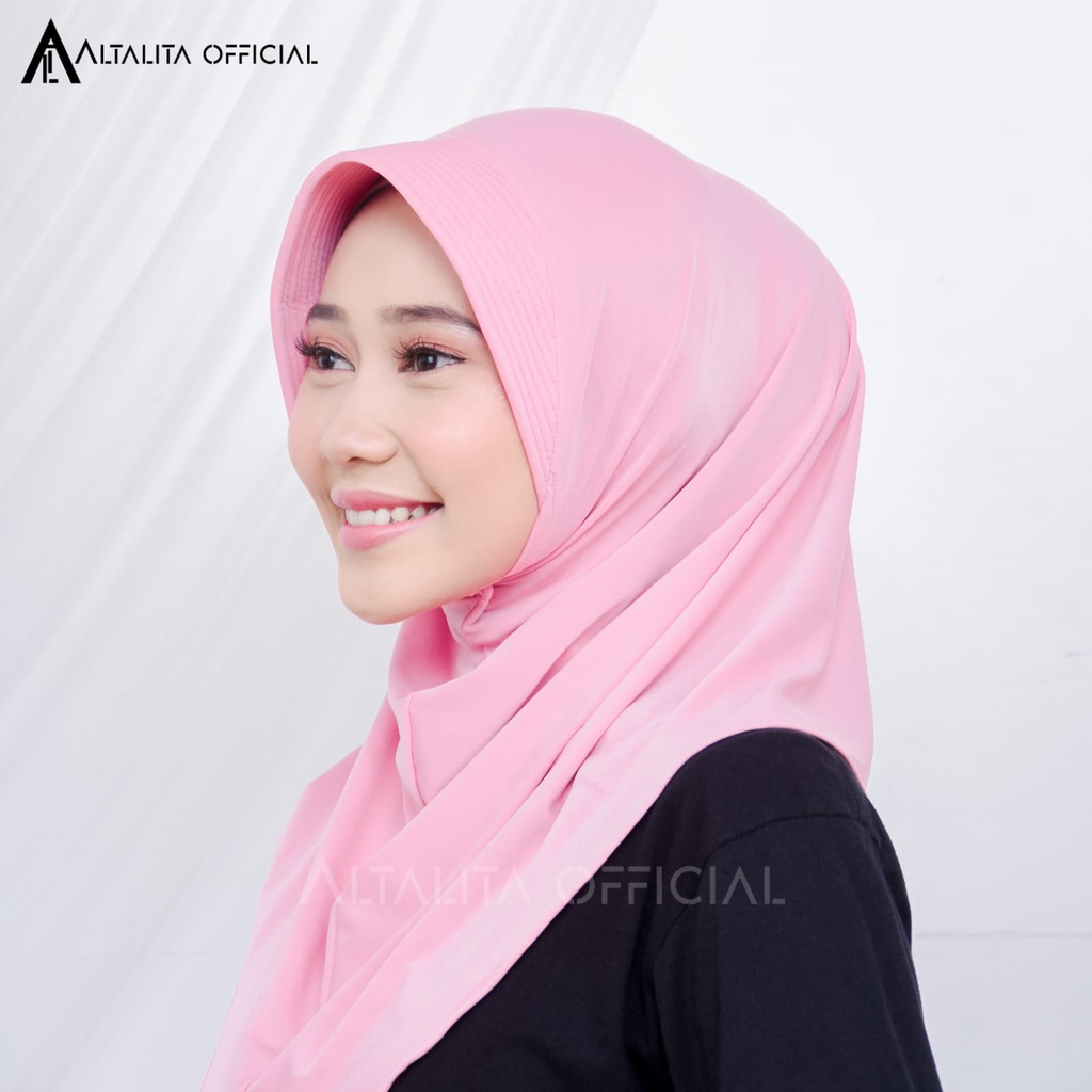 Altalita - Hijab Sport Instant pet Bahan Jersey Spandek Polos Premium Cocok Untuk Sekolah Olahraga dan Sehari-Hari