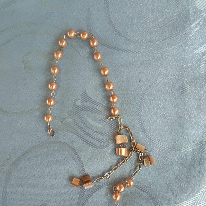 kait konektor masker hijab mutiara sintetis kerang