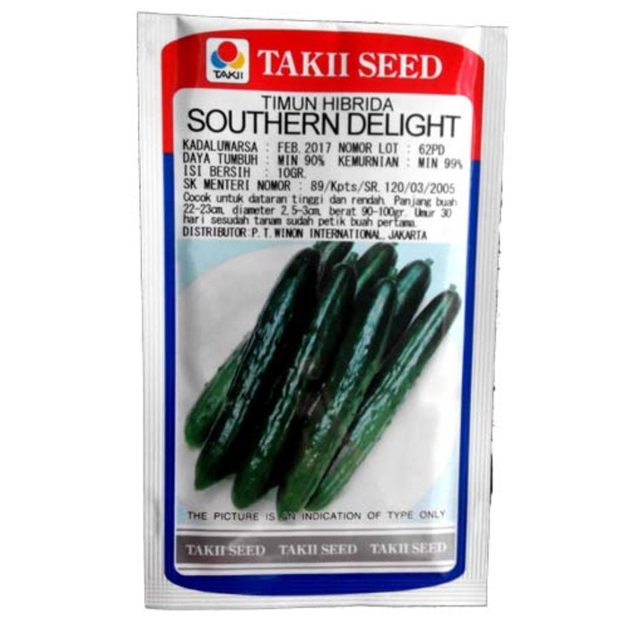 Takii Seeds Southern Delight F1 - Benih Mentimun Jepang - 10 gram