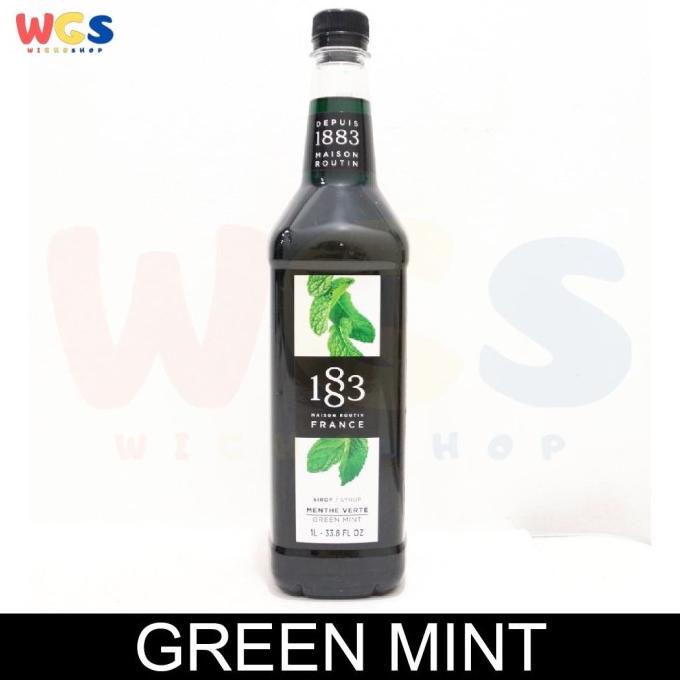 

Syrup 1883 Maison Routin France Green Mint Flavored 33.8 fl oz 1ltr