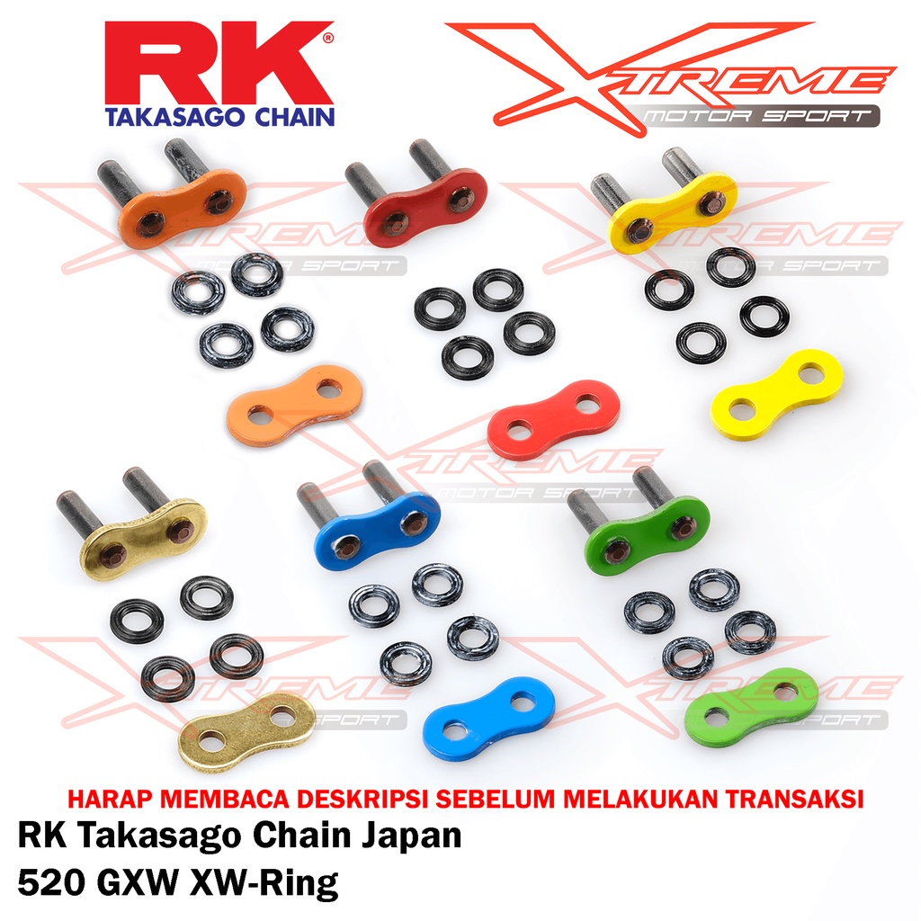 Sambungan Rantai RK Chain 520 MRU GXW 525 GXW 428 XSO XW-Ring UW-Ring