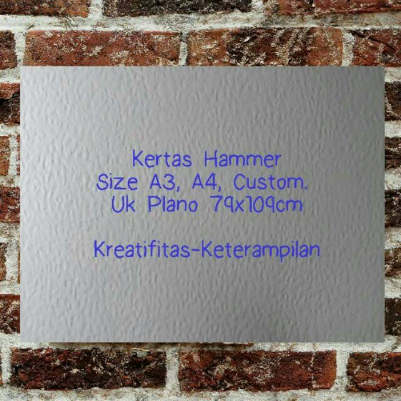 

kertas Hammer 210g ukuran plano