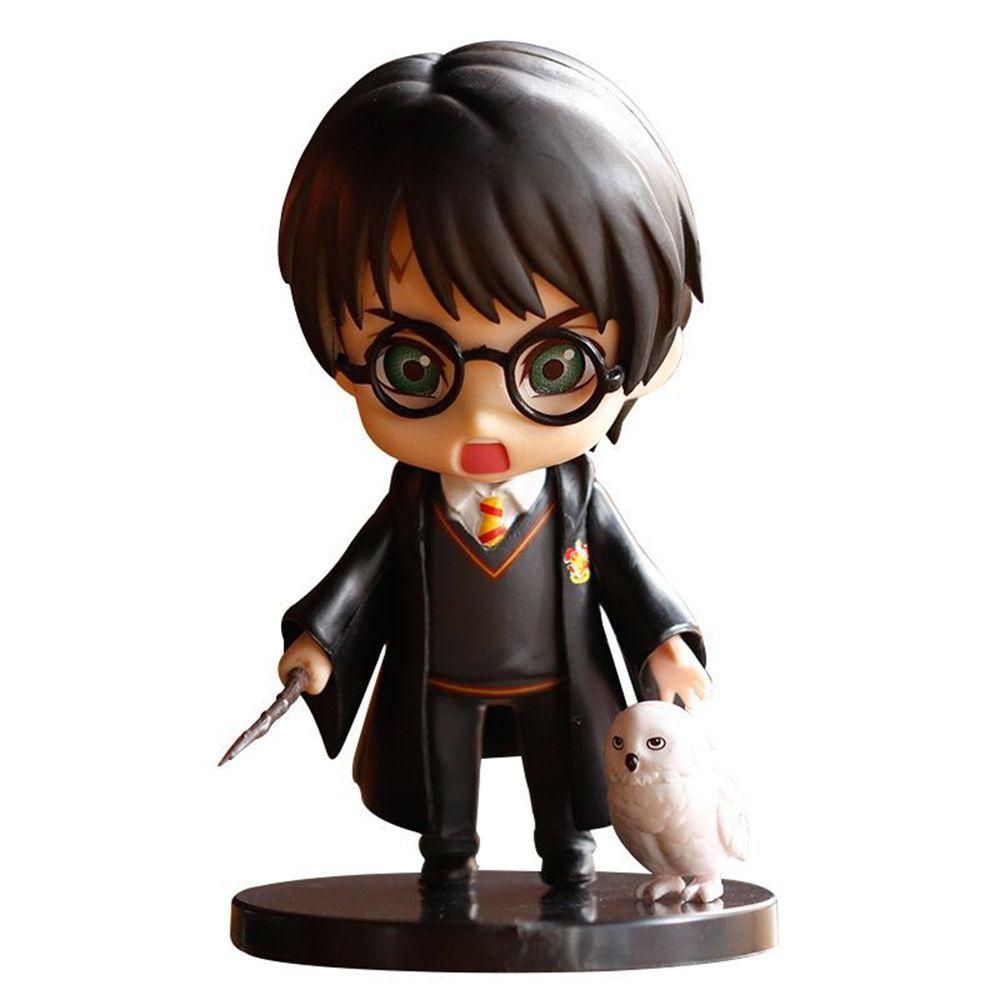 QUINTON Harried Potter Action Figure Hadiah Anak Mainan PVC Versi Patung Q Dekorasi Desktop Ornamen Hadiah Hermione Ron Hedwig