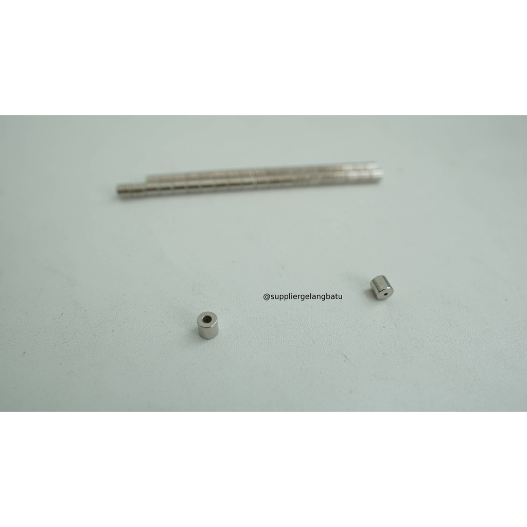 Aksesoris stopper magnet 5mm silver bahan rangkai gelang kalung tali