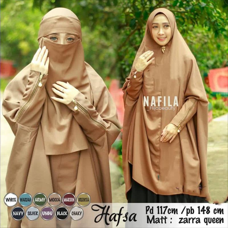 KHIMAR NIQAB BANDANA SYARI HAFSAH ORI RAISA