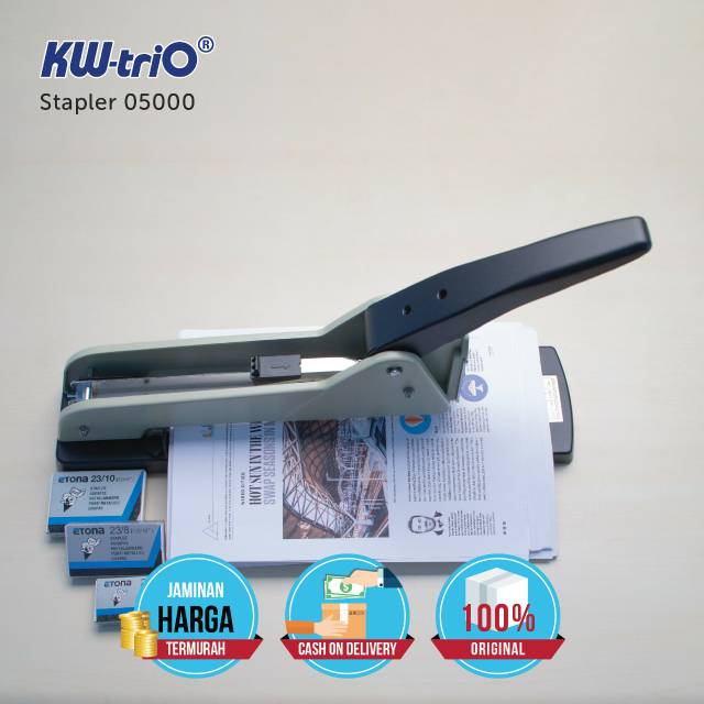 STAPLER HEKTER BESAR JILID TENGAH DAN PINGGIR KW-TRIO 5000, mirip 12L MAX.  Gratis isi!