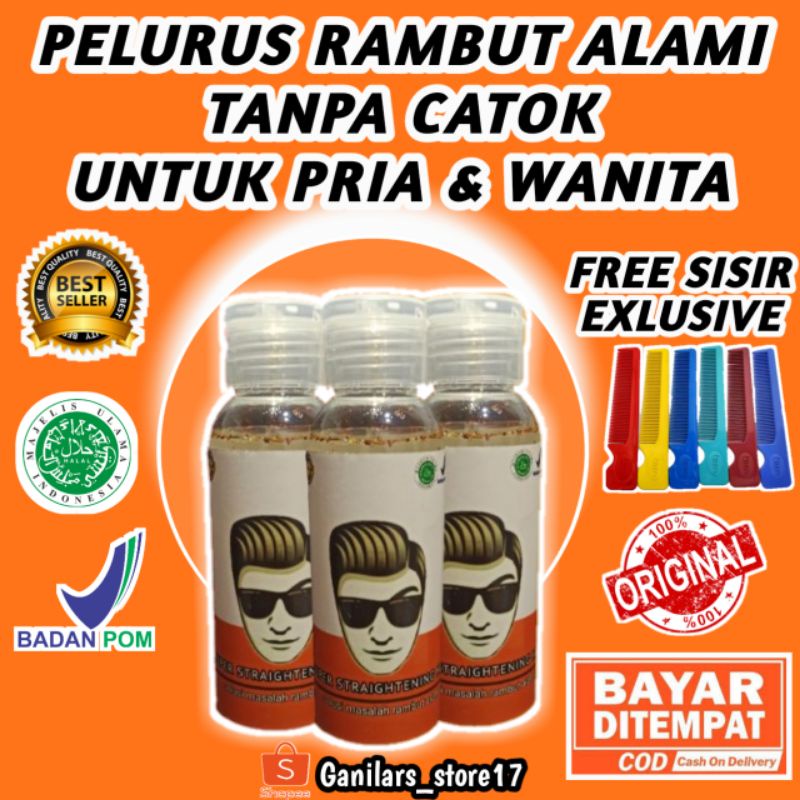 Jual Pelurus Rambut 100 Original Super Straightening Hair Original Isi 100ml Untuk Pria Dan 