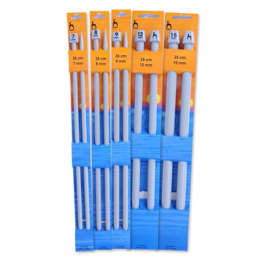 Breien (Alat Rajut) Pony Single Point Knitting Needles - 35 cm