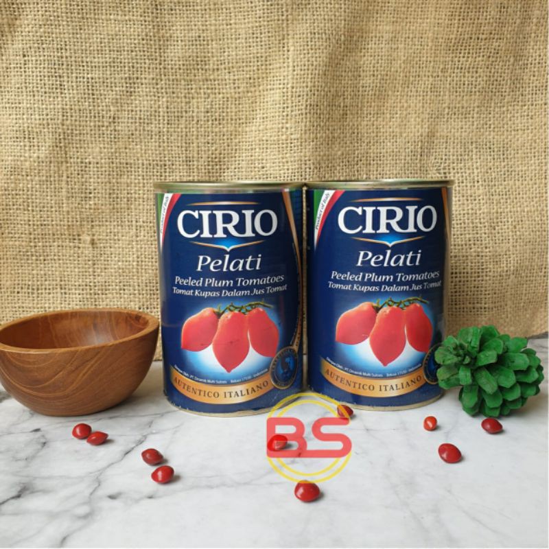 Cirio Tomato Pelati/ Whole peeled Tomato / Tomat kupas Utuh 400gr