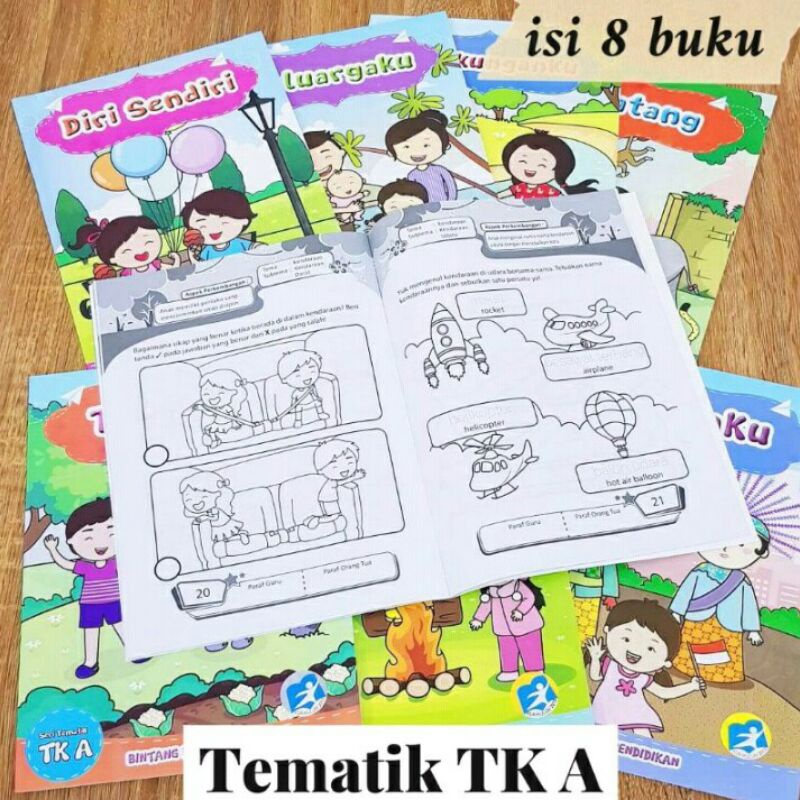 Buku Paket Tematik TK A dan TK B/ paud,  Ra