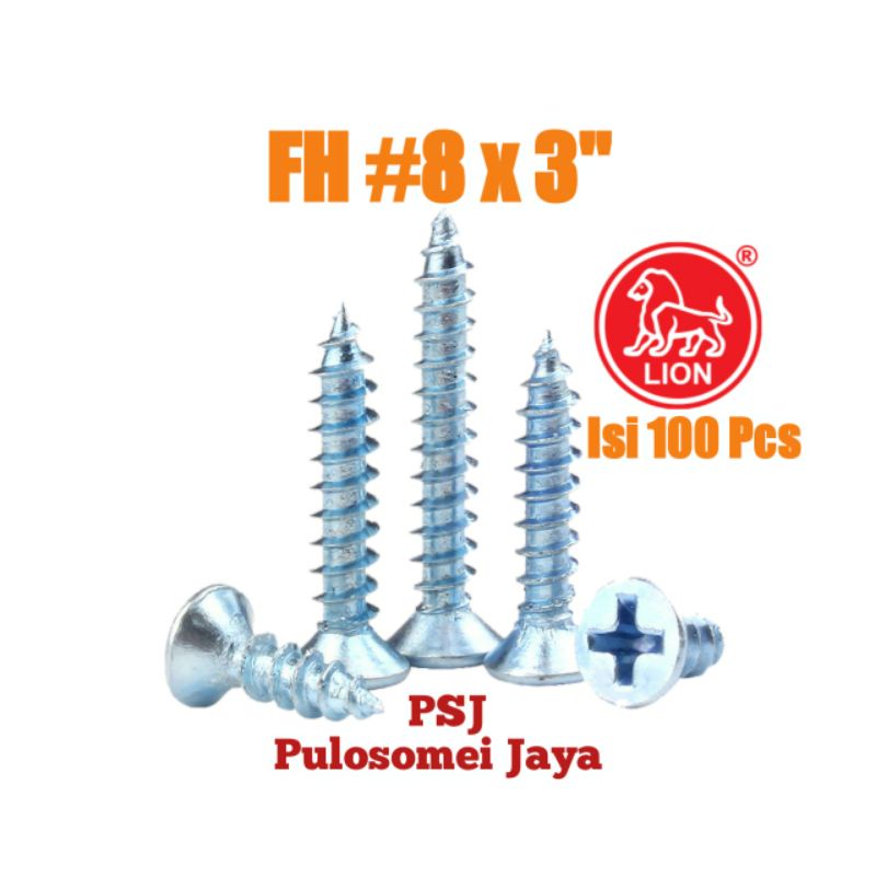 Sekrup FH 8 x 3 Sekrup Tapping F+AB 8 x 3 Tapping Screw