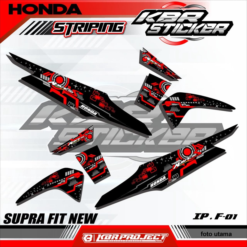 (COD) STICKER STRIPING SUPRA FIT NEW - STRIPING HONDA SUPRA FIT NEW.01 SUPRA FIT NEW / FIT X / FIT S