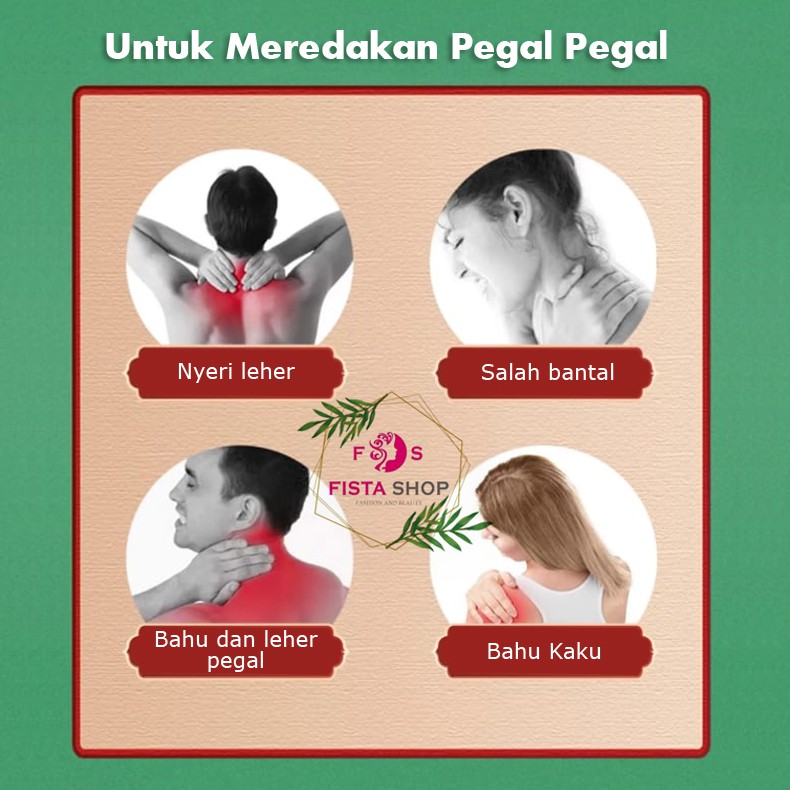 Koyo hijau herbal 12pcs lutut zhenwanai sumifun salah bantal pegal linu nyeri sendi FISTASHOP