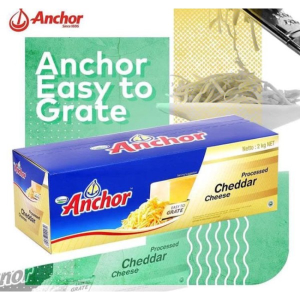 

2kg PROMO Keju Cheddar Anchor Murah Dijual