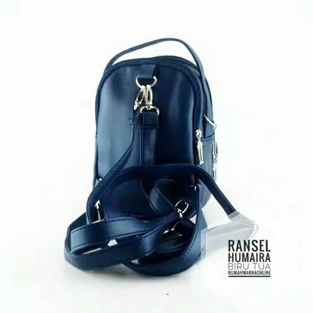 Tas Ransel Mini Humaira Biru Tua Rumah Warna