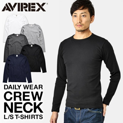 T-Shirt Avirex Panjang Navy Size  L / Kaos Pria