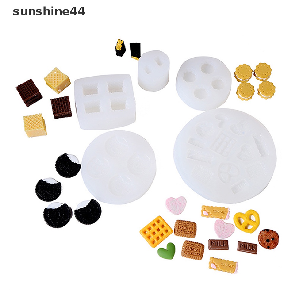 Sunshine 1pc Cetakan Resin Diy Bahan Silikon Untuk Dekorasi Kue / Biskuit