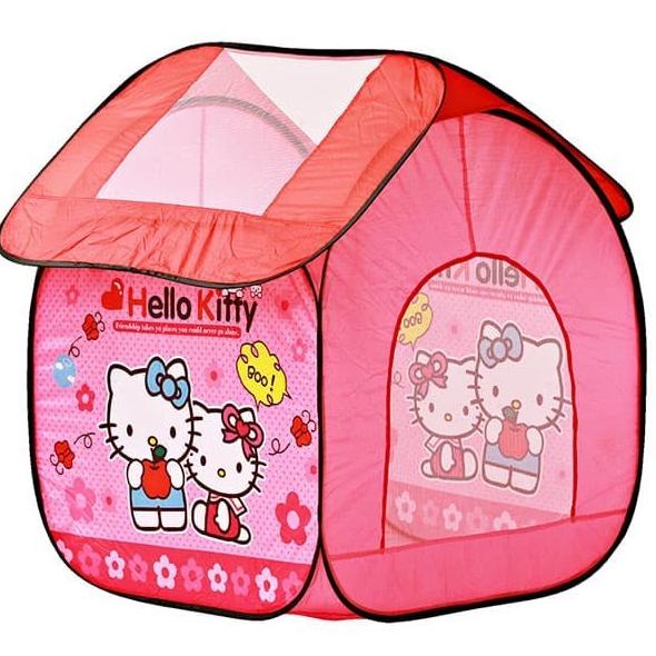 Mainan anak tenda rumah anak motif Hello Kitty besar pink ---Terbaru---