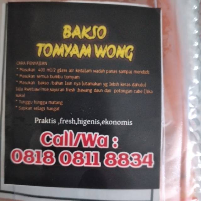 

Bakso Tomyam Wong