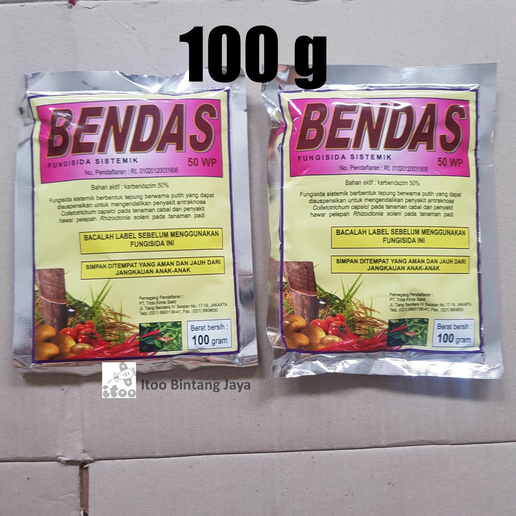 Bendas 50WP Fungisida Sistemik 100 Gram Bahan Aktif Karbendazim 50%