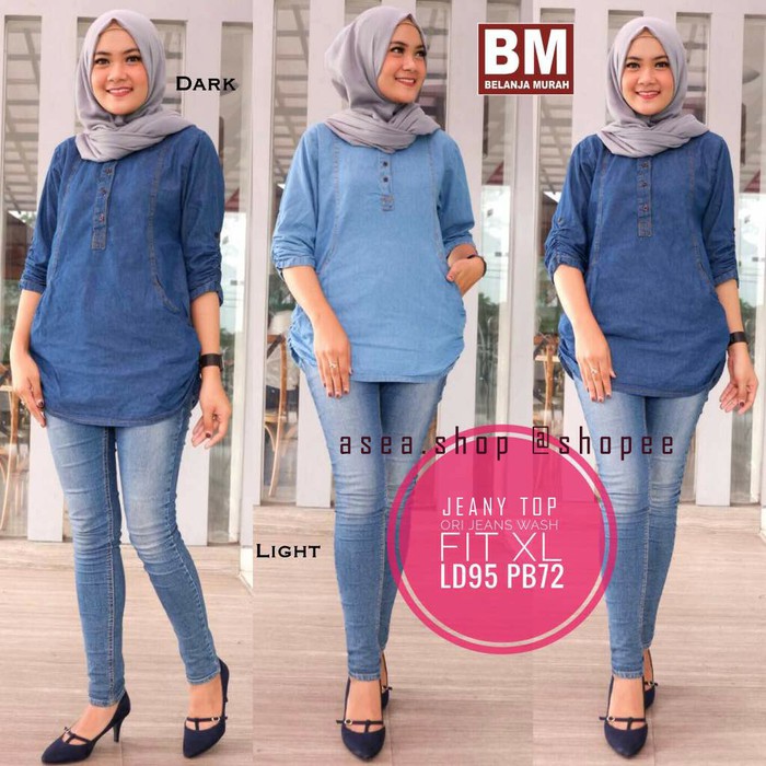 Baju Jeans Ibu Menyusui - Baju Jeans Busui - Baju Jeans Hijabers - Baju Jeans Wanita