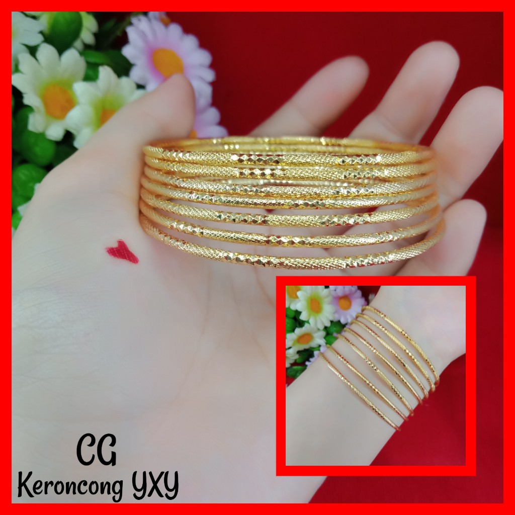 GELANG KERONCONG DUBAI ISI 7 LAPIS MAS 24K