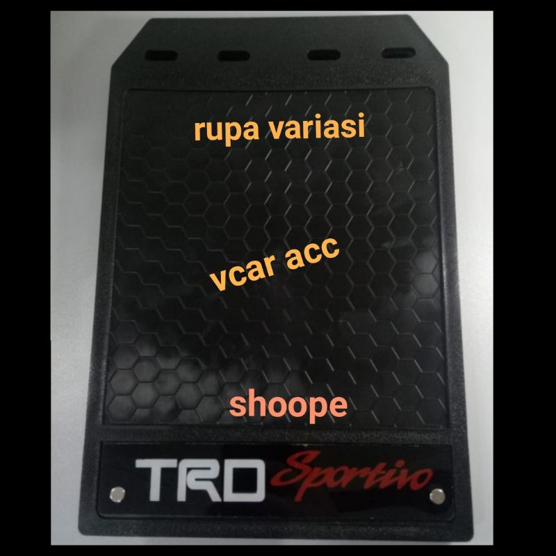 karpet lumpur mudguard roda mobil jeep sedan truk truck mpv suv bus universal lentur logo trd mugen