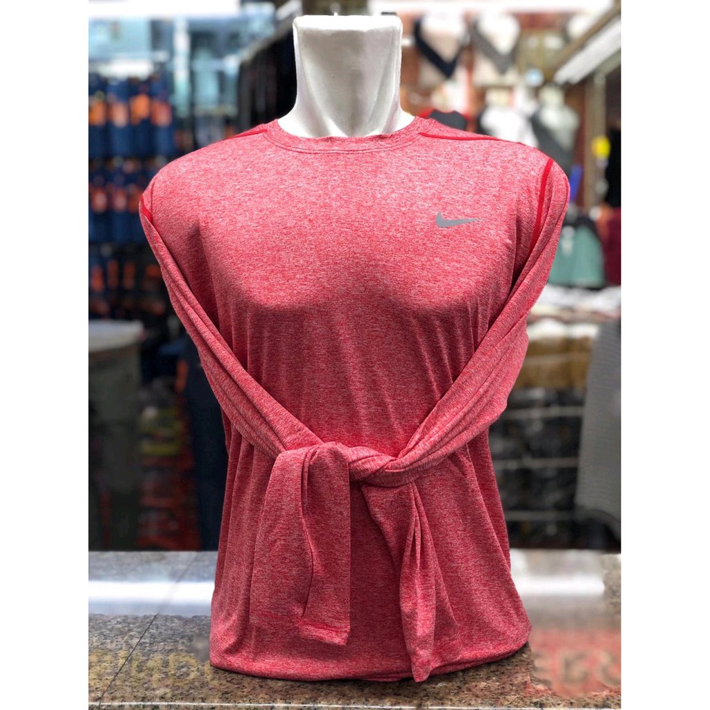 Jual KAOS TRAINING NIKE LENGAN PANJANG POLOS OBLONG POLYSTER IMPORT GRADE ORI terbaik