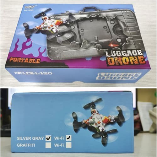 Luggage Drone Mini QUADCOPTER WITH CAMERA Koneksi WIFI Handphone
