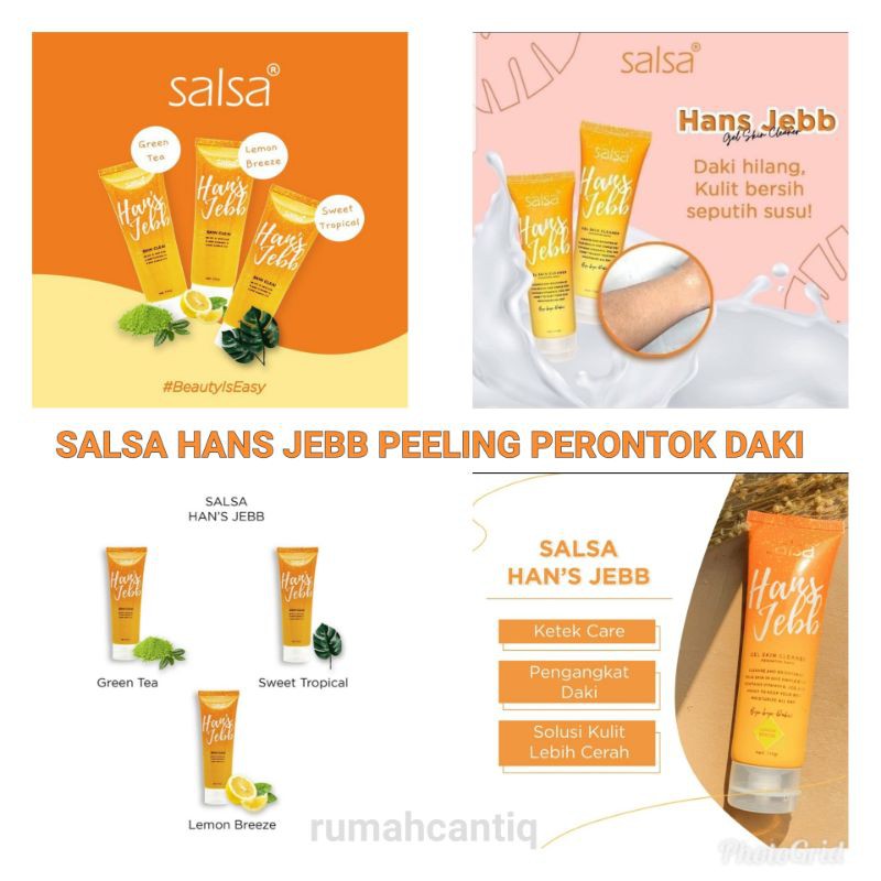 Salsa Hans Jebb Peeling Gel Skin Cleanser Penghilang &amp; Perontok Daki Original Bpom