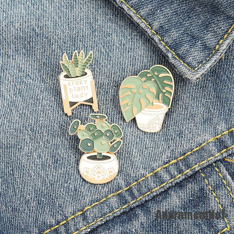 (Adornmentno1) Bros Pin Enamel Desain Tanaman Monstera I Love You