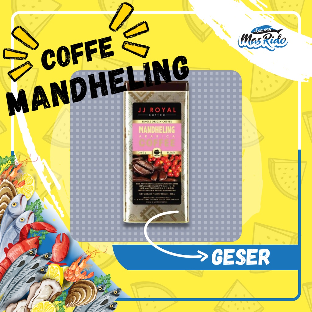 

Jj Royal Mandheling Ground Coffe Kopi Bubuk Murni Kemasan Kaleng 200G